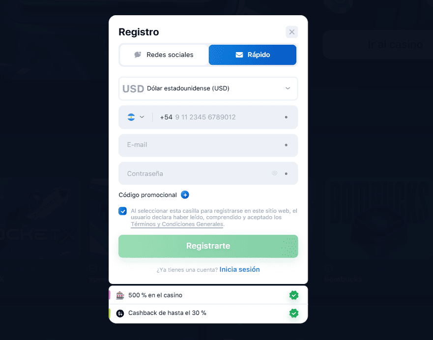 Aplicación Lucky Star