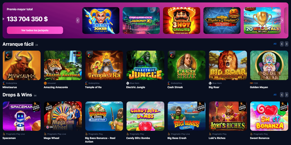 Juegos en Lucky Star Casino